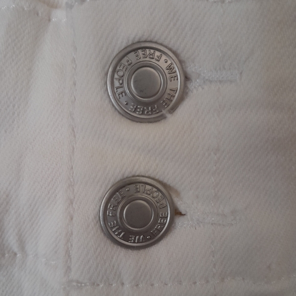 Free People Jayde High Rise Flare Leg Jeans / Pure White Size 31 - Picture 7 of 15